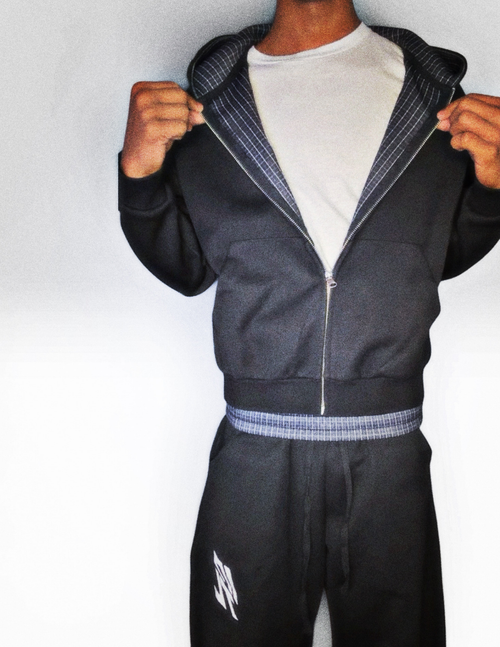 UNI PLAID ZIP-UP